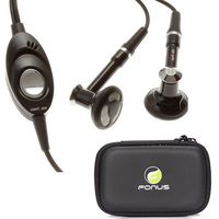 Verizon 3.5mm Handsfree Stereo Headset Headphones Dual Earbuds + Carrying Case for LG Quantum, Envoy 2, Rumor Reflex, 440G
