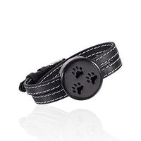 wonderful jewerly Lovely Multi Color Pet Pawprint Aromatherapy Locket Bracelet Essential Oil Diffuser Locket Leather Wristband (Black)