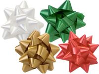Christmas Assortment Star Gift Bows (48 Pack ) 3-1/2"