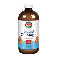 KAL Liquid Cal-Mag+ Vitamin D-3 | Natural Orange Flavor | Healthy Bones, Muscle & Heart Support | 30 Serv | 16 oz
