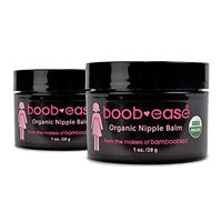 Bamboobies Lanolin-Free Organic Nursing Balm | Breastfeeding Nipple Cream| 1 Ounce Jar | Pack of Two