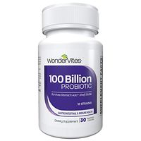 WonderVites Probiotic Supplement 100 Billion CFU, Prebiotic & Probiotics for Women & Men, 12 High Potency Strains, Stomach Acid Resistant, Shelf Stable, Gluten Free, Acidophilus Probiotic, 30 Capsules