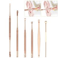 6PCS Ear Pick Set Stainless Steel Ear Wax Removal Kit Ear Cleaner Set with Storage Box Ears Care Tool Ear Cleaning Set of 6