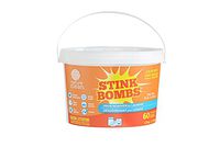 Nature Clean Stink Bombs Odor Remover Pacs for Laundry, Naturally Derived, Color Safe, Fragrance Free, 60Count, 2.38 lbs.