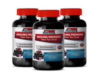 Stress Supplements for Women - MUCUNA PRURIENS Velvet Beans Extract - antioxidant Vitamins for Men - 3 Bottles 180 Capsules