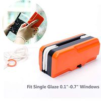 Magnetic Window Cleaner for Single Glazing Fit to 0.1"-0.7" Window Thickness - Glider Washing Glass Cleaning Brush Tools for High-Rise