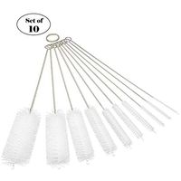 10 Pieces Cleaning Brushes for Tube Bottle the 8 Inch Brush Cleaner for Cleaning Drinking Straws, Glasses, Keyboards, Jewelry White Color