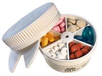 Take Six™ Travel Pill Bottle | Multi-Compartment Pill and Vitamin Storage | Child-Resistant Lid | Compact, BPA-Free, Made in USA