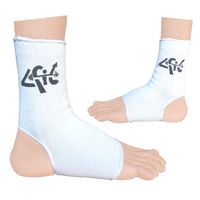 4Fit Elasticated Neoprene Ankle Foot Brace Support Pain Injury Relief Leg & Foot (Medium, White)