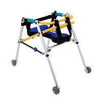 Like Home US Elderly Walker Child Walker Four-Wheeled Children's Walker Training Stand with Cushion Aluminum Alloy Adjustable Height Walking Assisted Walker