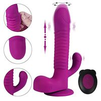 Vîbérâtë Adult Toys for Women Realistic Silicone Thrusting Vibrating Dìdlo with Strong Suction Cup and 6 Different Speeds Waterproof Rechargeable Wireless Remote Control, Purple
