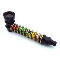 Black Storm - Portable Personality Spring Detachable Mini Alloy Herb Tool with Five Stainless Steel Screen Filters (Yellow)