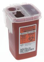 Medline Sharps Container, Bio-hazard Needle Disposal Container, 1 Quart (100 Pack)