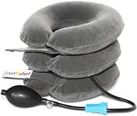 Cervical Neck Traction Device by EverRelief - Inflatable & Adjustable Neck Stretcher Collar - at Home Traction for Neck Pain Relief