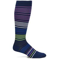 Nurse Mates Men's 12-14 Mmhg Compression Socks Navy Multi Stripe