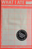 Knock Knock What I Ate Notepad Food and Liquid Drink Tracker (Florescent Orange)