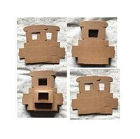 100Pcs Paper Gift Boxes with Window for Jewelry Packaging Brown Handmade Soap Paper Boxes Candy Gift Boxes Kraft Paper 9.4X6.2X3Cm