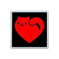 XIANN Care Contact Lens Box Holder Container Case Storage Eyecare Kit - Cat Heart