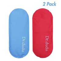 DR DUDU Ice Packs for Injuries, Reusable Gel Ice Pack for Hot and Cold Compress, Pain Relief Ice Pack for Bruises, Sprains, Migraine, Muscle Aches, Back, Knee and Shoulder, 2 Packs