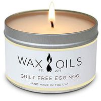 Wax and Oils Soy Wax Aromatherapy Scented Candles (Guilt Free Egg Nog) 8 ounces. Single