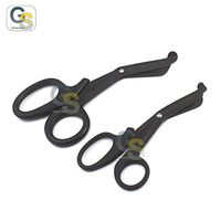 G.S TACTICAL BLACK - PREMIUM FLUORIDE SCISSOR 7.5" AND 5.5" SET OF 2 IDEAL FOR EMT, FIRST RESPONDER, FIREFIGHTER, BEST QUALITY