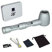 ASNTA Personality Alloy Violent Mechanical Monster Herbal Tool with 5 Stainless Steel Screen Filters (Silver)