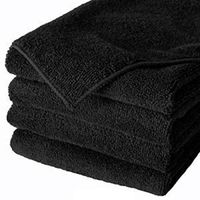 24 Microfiber 16x16" Cleaning Cloths Detailing polishing Towels Rags 320 GSM BLK