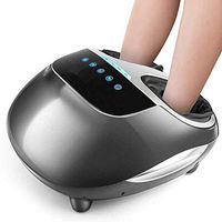 XISURE Shiatsu Foot Massager Machine with Heat, Electric Foot Massage with Adjustable Deep Tissue Kneading, Rolling, Air Compression for Plantar Fasciitis and Feet Pain Relief,Gray