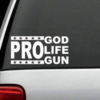 Yilooom F1028 Pro God Pro Life Pro Gun Decal Sticker Car Truck SUV Van Laptop Surface AK