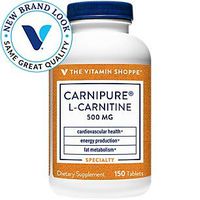 Carnipure™ LCarnitine 500mg, Clinically Studied Ingredient Supports Weight Management, Energy Production Fat Metabolism (150 Tablets) by The Vitamin Shoppe