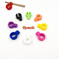 9-Pack Cigarette Holder,Smoking ring Hands free Cigarette Finger Ring Holder to Protect your finger turn yellow for Console Gamers, Musicians and Drivers,Soft Silicone Cigarette holder for all smokers