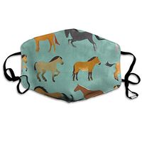Face Mask Watercolor Horse Animal Cool Cycling Half Face Earloop Dust Mask for Men