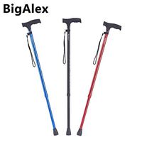 BigAlex Walking Cane,Adjustable Walking Cane,Flexible,Lightweight,Adjustable, Portable Hand Walking Stick - Balancing Mobility Aid - Sleek, Comfortable T Handles for Men for Women(Black)