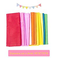 50-Piece Gift Crafts Packing Wrapping Paper Solid Color Handmade DIY Wrapping Material Party Decorations (Yellow)