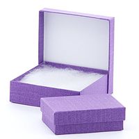 Purple Cardboard Jewelry Boxes | Quantity: 100 | Width: 3 3/4"