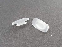 EYE LOVER 3 Pair of Replacement Square Premium Grade Soft Silicone - Rectangle Shaped Slide/Push-in Nose Pads for Costa Maui and More