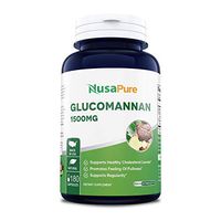 Glucomannan 1500mg 180caps (Non-GMO & Gluten Free) Natural Weight Loss Diet Powder That Really Work Fast - Appetite Suppressant