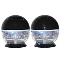 EcoGecko 2 Units Little Squirt Glowing Water, Air Revitalizer, Air Freshener, Room Aromatizer, Aromatherapy, Aroma and Essential Oil Diffuser with 10ML Lavender Oil, Black