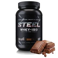 Steel Supplements Whey-ISO Whey Protein Isolate Powder Supplement Supports Lean Muscle Gains 2 Pounds Chocolate