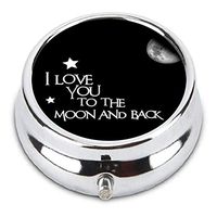 I Love You to the Moon and Back Custom Fashion Pill Box Medicine Tablet Holder Organizer Case for Pocket or Purse