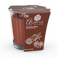 Aroma From Nature Cinnamon Spice 4 oz AireCare Scented Candle - 1 Pack - Aromatherapy Candles - Home Fragrance - Apothecary Glass With Single Wick