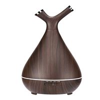 Essential Oil Diffuser, 400ml Wood Grain Ultrasonic Cool Mist Aromatherapy Humidifier Aroma Diffusers with 7 Color LED Lights, Up to 8H Use, Low Water Auto Shut-off for Office Bedroom Living Room