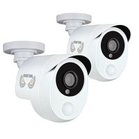 Night Owl Security 2 Pack Add-On 1080p Wired HD Analog Security Cameras with Heat Based Motion Detection