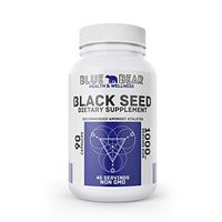 Black Cumin Seed Oil Capsules - Premium Organic Cold Pressed Currant Seed Softgel Capsules Filled with Liquid Nigella Sativa - (Made in The USA) - Blue Bear Blackseed - 1000mg