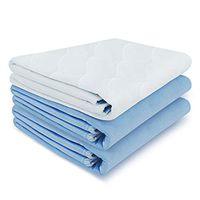 Ultra Soft Quilted Washable and Reusable Incontinence Bed Pads, Heavy Absorbency Pee Pads, 18" X 24" (3 Pack)