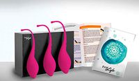 3 Kegel Balls Kit for Tightening Exercises, Plus Exclusive Manual with Content About Proper Care and Use Including Pictures and Exercises Description. Very Soft Touch, Great for Beginners.