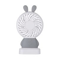 Hulorry Portable Fan for Kids, USB Fan Mini Rabbit,Charging Noiseless Handhold Fan with Colorful Led Night Light,2-Speed Adjustable Rechargeable USB Portable Fans for Multipurpose
