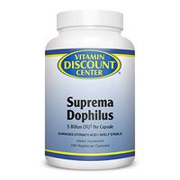 Vitamin Discount Center, Suprema Dophilus Probiotic Blend Dietary Supplement, 5 Billion CFU Per Capsule, Survive Stomache Acid, Immune Support, 240 Vegetarian Capsules