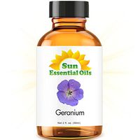 Geranium Essential Oil (Huge 2oz Bottle) Bulk Geranium Oil - 2 Ounce