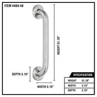 Alpine Industries Stainless Steel Safety Grab Bar - for Bath, Shower & Bathroom - (48 Inch)